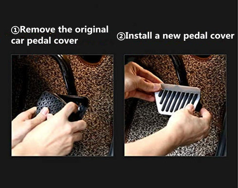SureMart Universal Car Vehicle Sports Accelerator Brake No Drill Non-Slip Performance Car Rest Pedal Brake and Gas Pedal Covers Accessories Replac...