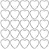 50 PCS Heart Shape Keyring Metal Silver Split Key Rings Heart Keychain Craft for DIY Home Car Keys Valentine's Day Mother's Day...