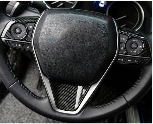 XITER 3PCS ABS Carbon Fiber molding Cover Trims Interior Decaration Sticker Accessories for Toyota Camry 2018 2019 2020 2021 2022 2023 2024 Avalon...
