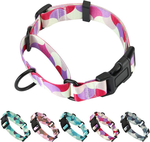 Martingale Dog Collars,Adjustable Soft Nylon Slip Collar Quick Release Buckle,No Pull Dog Training Collar for Large Medium Small Dogs...