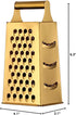 Large Stainless Steel 4 Sides Grater Slicer with Handle, Multifunctional Cutter Planing for Ginger, Garlic, Cucumbers, Carrots, Cheese, Potato, Er...