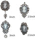 Vintage Princess Frame Crystal Cameo Brooches Pins Set for Women (a)...