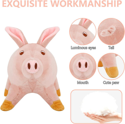 Stuffed Animal Piggy - Piglet Plush Toy - 9.8 Inches Length...