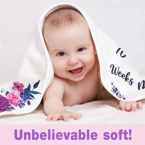 Baby Monthly Milestone Blanket| Koalas Trunk Branch Leaf Wreath | Newborns 1 to 12 Months Unisex Include 4 Frames and 1 Headband 48"x40" BTQQPH126...