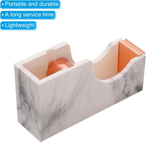 PATIKIL Tape Dispenser, Tape Dispenser Desk Cute Tape Desk Dispenser Holder Weighted Transparent Acrylic Weighted Marble Pattern Heavy for Tape Of...