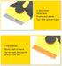 2 in 1 Scraper Tool, Ergonomic Handle ABS Metal Plastic Blades Razor Scrapers 2Pcs for Boat(Black+Yellow)...