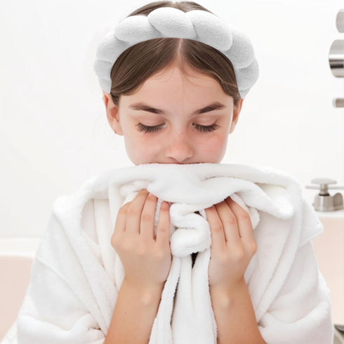 Spa Headband for Women, Sponge Headband for Washing Face, Makeup Headband, Skincare Headbands for Makeup Removal, Shower, Hair Accessories(Pink,Bl...