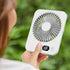 Desk Fan 5 Speeds/180° Adjustable/Wall Hang/Rechargeable Mini Fan?USB Fan Silent Powerful?Wireless Bedside Fan?Portable Fan for Bedroom,Office,Lib...