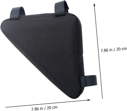 Kisangel Bicycle Triangle Bag Small Bike Bag Storage Black Bike Frame Bag Bike Front Frame Bag for Multi-function Vessel Tools...