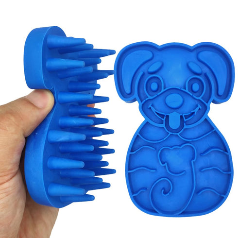 KIRTI Groom Brush,Massag Brush for Dogs, Cats, Small Animals and Pets with Short Hair Grooming Bathing Massaging and Deshedding Silicone Brush,Sof...