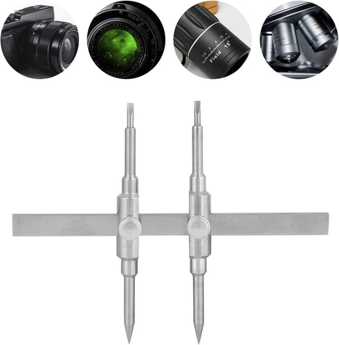Stainless Steel Lens Wrench, Double Camera Lens Repair Wrench, Camera Lens Removal Tool for disassembling and maintaining 10 to 130mm lenses...