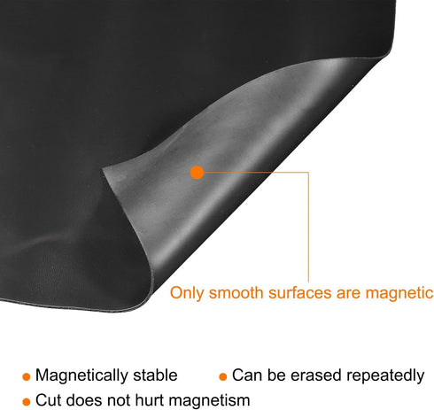 PATIKIL 12x10 Dry Erase Board Magnetic Sheet, 2 Sheets Thickened Magnetic Dry Erase Blackboard, Refrigerator Black Board for Manage Your Plan Sche...