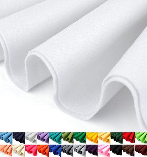 Barcelonetta | Felt Fabric | 72" Wide | 1.6mm Thick | Acrylic & Soft | Felt by The Yard | Felt for DIY Crafts, Projects, Sewing (White, Half Yard)...
