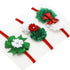 Baby Girl Nylon Christmas Headbands/Green Red White Sequin Bowknot - Pack of 3 (Satin Flower Set)...