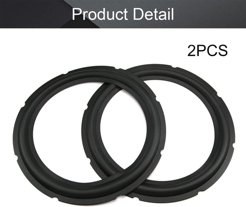 Fielect 10 Inch Black Notch Speaker Rubber Edge Surround Rings Replacement Parts for Speaker Repair or DIY 2pcs...