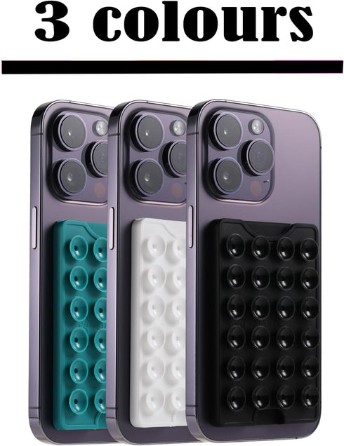 BIAJIYA Silicone Suction Phone Case Adhesive Mount Mirrors Anti-Slip Hands-Free Mobile Accessory Holder for Selfies and Tiktok Videos for All Smar...