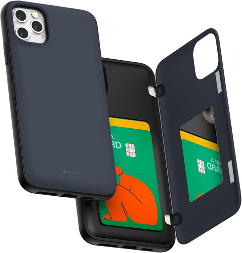 GOOSPERY Magnetic Door Bumper Compatible with iPhone 11 Pro Max Case, Card Holder Wallet Easy Magnet Auto Closing Protective Dual Layer Sturdy Pho...