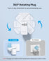 TROND 3 Prong to 2 Prong Adapter with 360° Rotating Plug, 2 Prong Outlet Extender with 3 AC Outlets and 4 USB Ports(2 USB C), US to Japan Plug Ada...
