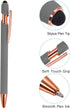 PATIKIL Ballpoint Pen with Stylus Tip, 6 Pack 2 in 1 Metal Pen Black Ink 1.0mm Medium Point Stylus Pen for Touch Screens Style 2, Gray......