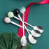 Stainless Steel Coffee Spoon,Teaspoon,Sugar Spoon,Korean Dessert Spoon with Ceramic Ball, Spoons 4 Pieces 5.5 Inches Green...
