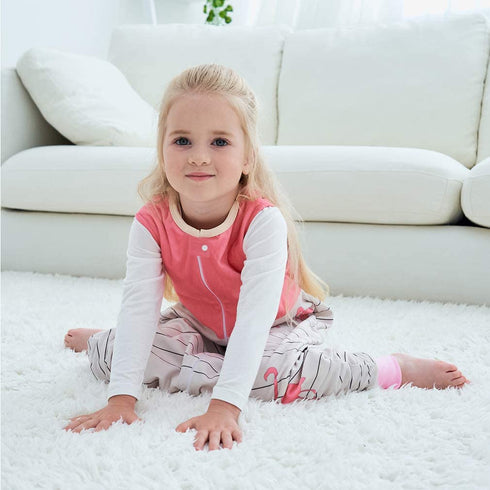 MICHLEY Toddler Sleeping Sack with Feet Newborn Infant Sleeveless Sleeping Bag 2-way Zipper Baby Wearable Blanket for Walkers,Pink Bird,1-3T...