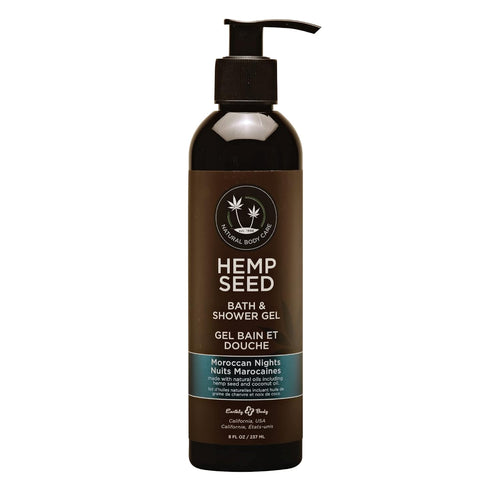 Earthly Body Hemp Seed Bath & Shower Gel - 8 oz - Moisturizing Formula with Hemp Seed Oil, Chamomile & Hydrolyzed Wheat Protein - Vegan, Cruelty F...