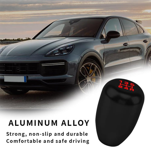 Car Gear Shift Knobs, Manual Transmission Shift Knob, 5 Speed Car Stick Shift Knob with Adapter, Aluminum Alloy Shift Lever Knob, Universal Automa...