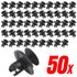 81514-663A 50x Front Fender Bumper Push Type Retainer Clips - Compatible with Honda, GM, Ford, Mitsubishi - Replaces OEM #: 91512-SX0-003, MU00031...