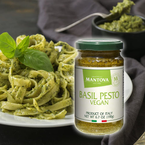Mantova Vegan Basil Pesto, 6.7oz (Pack of 2), Product of Italy...