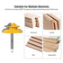 45 Degree Lock Miter Router Bit 1/4 Inch Shank.Woodworking Tools Joint Router Bits?Wood Milling Cutter Glue Joint Tools Set (1/4inch Shank, 2")...
