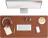 Smead Desk Pad, Vegan Leather Desk Mat with Non-Slip Faux Suede Backing, Perfect Desk Organizer for Office Decor, 36” x 17” Large, Saddle (64827)...