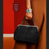 Segater® Women Retro Hollow Oil Wax PU Leather Handbag Kiss Lock Crossbody Purse Vintage Messenger Bag Tote...