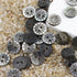 10 Pieces Genuine Black Mother of Pearl Buttons with Flower Pattern for Shirts Dresses Polo DIY Craft (Diameter 11.5MM)...