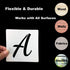 3 Inch Alphabet Letter Stencils for Painting - 70 Pack Letters and Numbers Stencil Templates with Signs for Painting on Wood, Reusable Number and ...