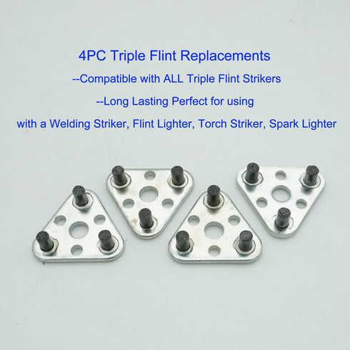 GUTIMORE Triple Flint Torch Striker, Spark Lighter,Flint Lighter 2pcs with 4 Replacement Long Lasting Flints, Welding and Cutting...