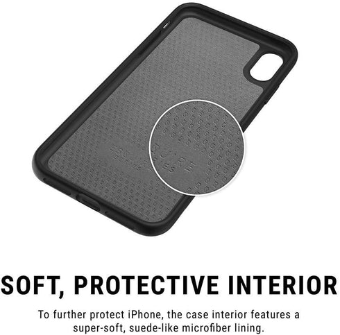Incipio Carnaby Stylish Slim Protective Case for iPhone Xs Max (6.5") with Soft Premium Fabric and Anti-Slip Grip - Gray...