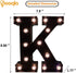 Decorative LED Illuminated Letter Marquee Sign - Alphabet Marquee Letters with Lights For Wedding Birthday Party Christmas Night Light Lamp Home B...