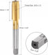 uxcell Straight Flute Taps, M12 x 1.5 Metric Left Hand Titanium Coated M35 Cobalt High Speed Steel Machine Tapping Screw Thread Milling Tap Machin...