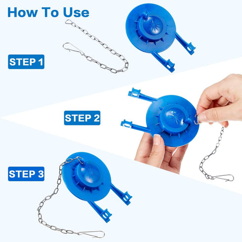 Toilet Chain Toilet Flapper Chain 3Pcs Toilet Handle Replacement Kit 9.5“ Stainless Steel Toilet Handle Chain with Hook Ring Universal Toilet Lift...