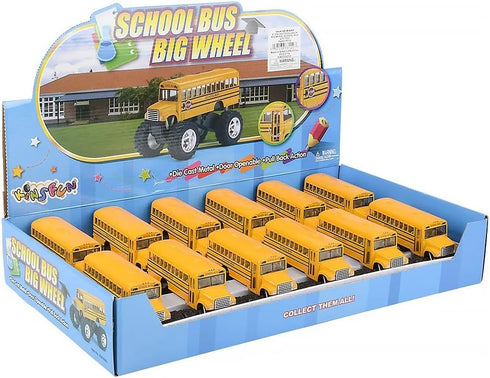 Rhode Island Novelty 5 Inch Die-cast Metal School Bus Big Wheel Monster Truck One School Bus...