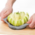 PrepWorks by Progressive Dishwasher Safe 16-Slice Thin Apple Slicer and Corer with Attached Safety Cover (Grey)...