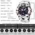 Men's Digital Watches Military Outdoor Waterproof Sports Wrist Watch Date Multi Function LED Alarm Stopwatch, White Watches for Mens...