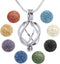 Essential Oil Diffuser Necklace Twisted Ball Aromatherapy Locket Pendant with 8 Lava Stone Balls 0.24'...