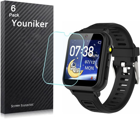 6 Pack Compatible with Phyulls S16 1.54'' Screen Protector Film for Cosjoype S16 1.54 inch Smartwatch Screen Protectors Foils Screen Cover Crystal...