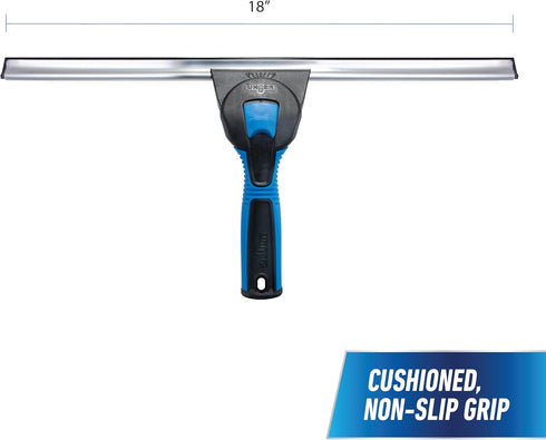 Unger Professional 18” Swivel Window & Glass Cleaning Squeegee with EZ Change - Cleaning Supplies, Squeegee for Window Cleaning, Streak Free Resul...