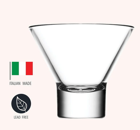 Godinger Martini Glasses, Italian Cocktail Glasses, Dessert Cups, Set of 4, 8oz - Made in Italy...