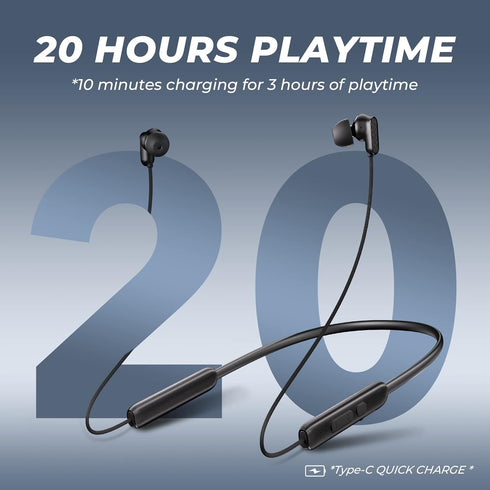 N18 Neckband Bluetooth Earbuds, Wireless Bluetooth 5.2 Headphones with Microphone, Ultra-Lightweight Comfort, IPX7 Waterproof, Deep Bass Strong Be...