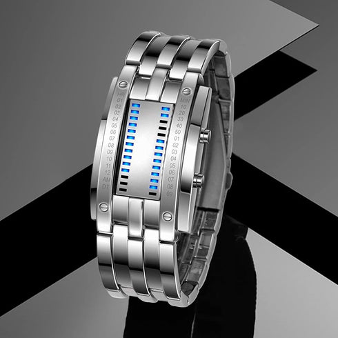 Gosasa Wrist Watches Men's LED Digital Watch Fashion Classic Waterproof Stainless Steel Watches Black...