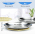 Stainless Steel Cat Dishes for Food and Water Bowls for Small Pets -4 Sets Flat Style...