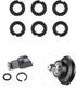 (6 Sets) 1/2" Retaining Ring Clip with O-Ring for Milwaukee Electric/Pneumatic Type Impact Wrench, Retainer Ring Anvil Install Tool Included...
